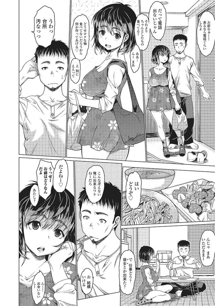 【エロ漫画】一線は越えなかったが親近相姦紛いな事をしてた妹が突然の訪問...成長した妹の体に興味を示し一線を越えて中出しセックスで童貞を捨てる【ゼロの者:朝から晩まで】