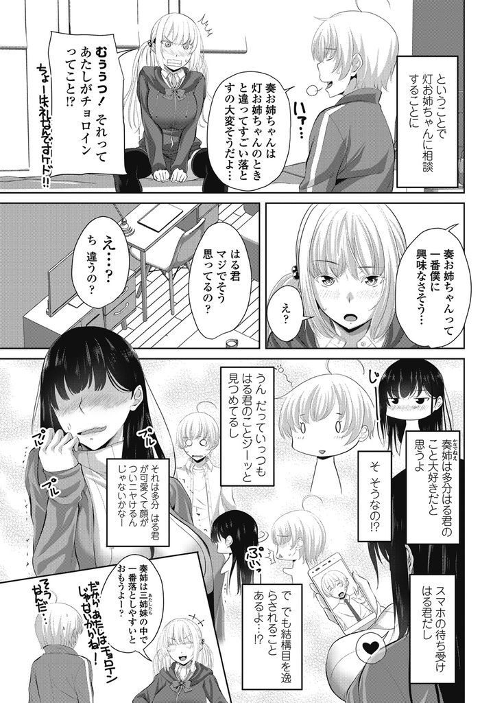 【エロ漫画】(2/4話)興味なさそうに見えて弟の事が大好きな巨乳の次女…夜這いして手マンで潮を吹かせドMな彼女と何度も中出しセックス【アーセナル:たいへんよくヤりました♡第二話】