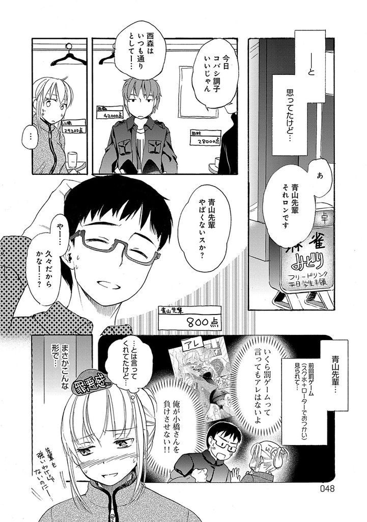 【エロ漫画】(4/12話)次の罰ゲームの予習としてアナル開発を命じられる巨乳娘…先輩の誠意も無駄にしドSの彼にお尻を弄られアナルセックスで絶頂【佐伯:かいはつ奴隷さん】