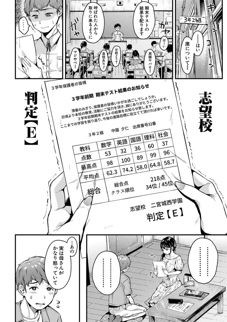 【エロ漫画】(2/3話)性欲がエスカレートして教え子と会うたびにセックスする関係になったド変態な巨乳の家庭教師…成績が落ちてしまい試験までキスだけで我慢して合格してすぐラブホへ行き生で何度も激しい中出しセックス【からあげチャン:ぼくの先生〈後編〉】