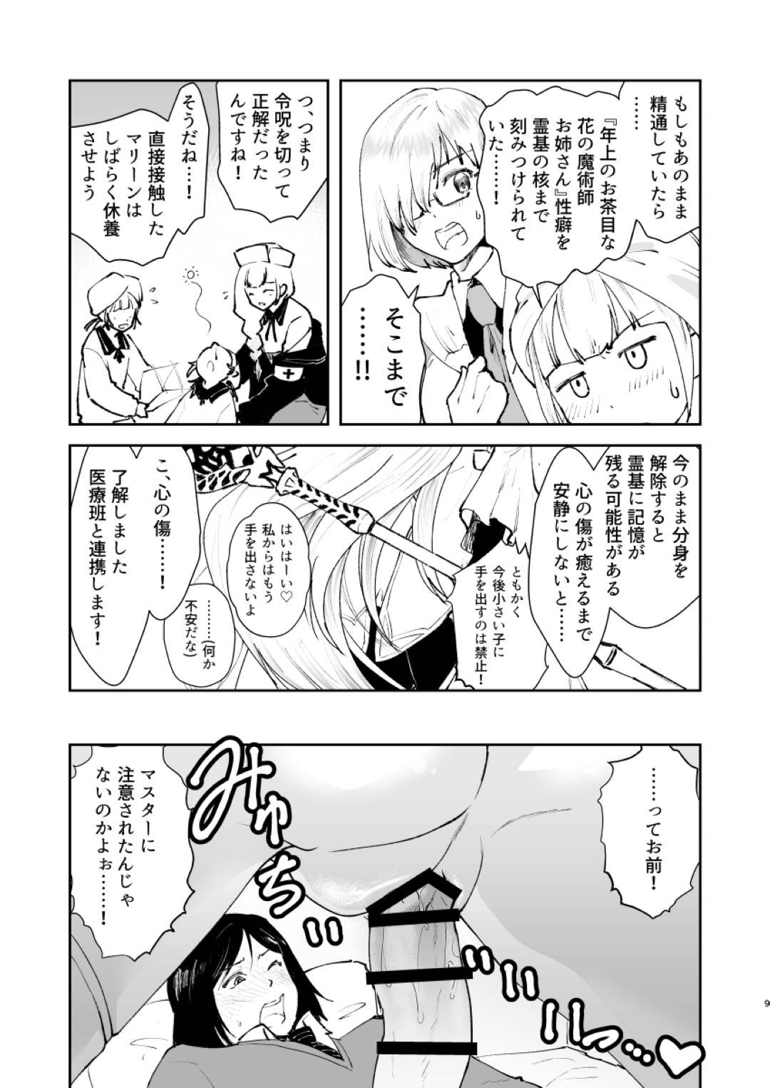 【エロ漫画】主人公から調教エッチを受けるサキュバス少女…従順な彼女は巨根でハードに犯されてアヘ顔絶頂！【フィアンセ戦車:地球最後のサキュバスがカルデアでやらかす本】